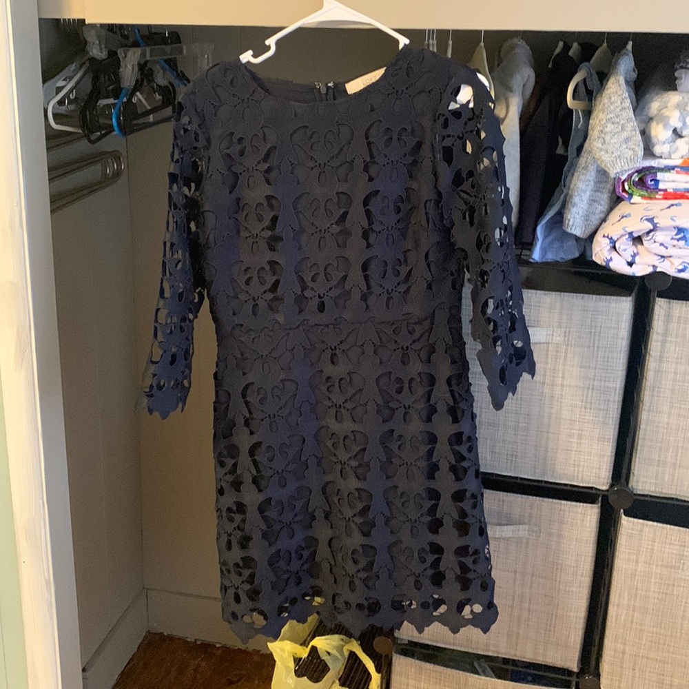 Loft Navy Lace Dress